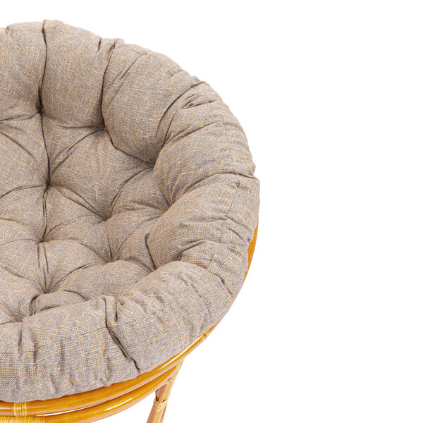 Кресло PAPASAN/ПАПАСАН 23/01 W /с подушкой/ 115х101х104см, медовый, подушка рогожка, меланж фото № 6