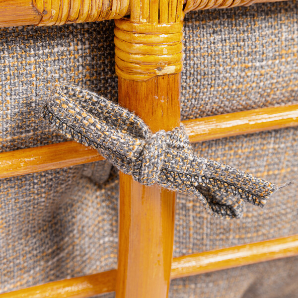 Кресло PAPASAN/ПАПАСАН 23/01 W /с подушкой/ 115х101х104см, медовый, подушка рогожка, меланж фото № 9