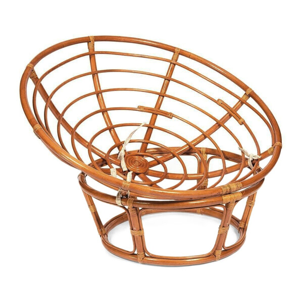 Кресло PAPASAN/ПАПАСАН 23/01 W /с подушкой/ 115х101х104см, пекан орех, подушка рогожка, меланж фото № 5