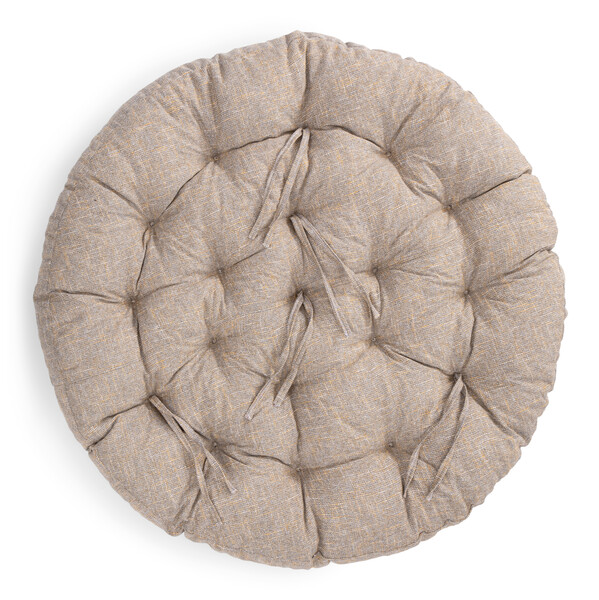 Кресло PAPASAN/ПАПАСАН 23/01 W /с подушкой/ 115х101х104см, пекан орех, подушка рогожка, меланж фото № 11