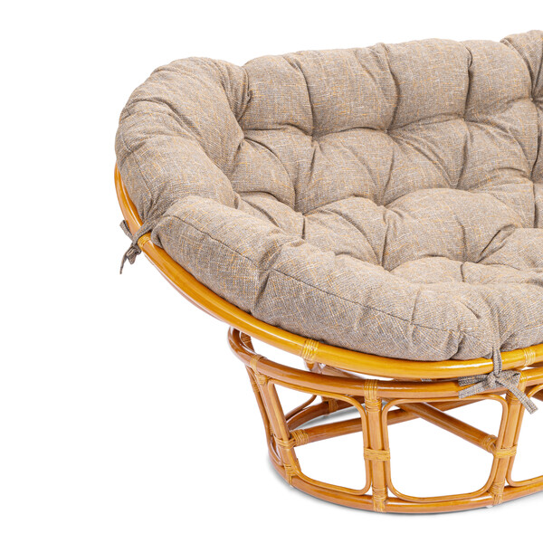 Диван MAMASAN/МАМАСАН 23/02 W /с подушкой/ 169х102х80см, медовый, матрац 182х119см, рогожка, меланж фото № 6
