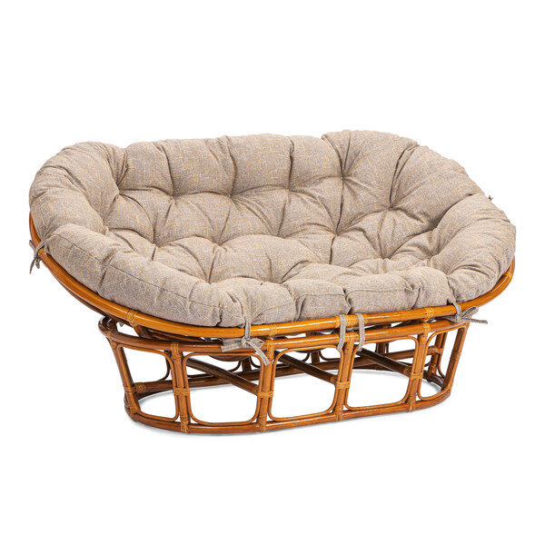 Диван MAMASAN/МАМАСАН 23/02 W /с подушкой/ 169х102х80см, коньячный, матрац 182х119см, рогожка, меланж фото № 17