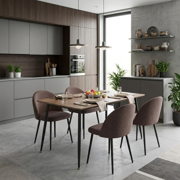 Стул обеденный Мелоди/Melody  велюр, коричневый, 6 фото № 16