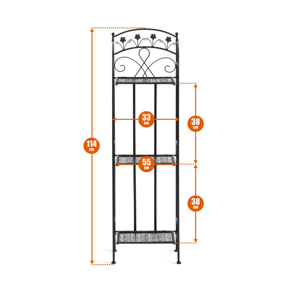 Этажерка Secret de Maison Эмма/Emma металл, черный, 33х24х114 см фото № 13
