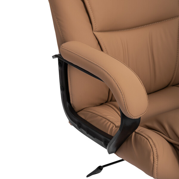 Кресло Бергамо/Bergamo хром (22) кож/зам, св.-коричневый, 13 фото № 9