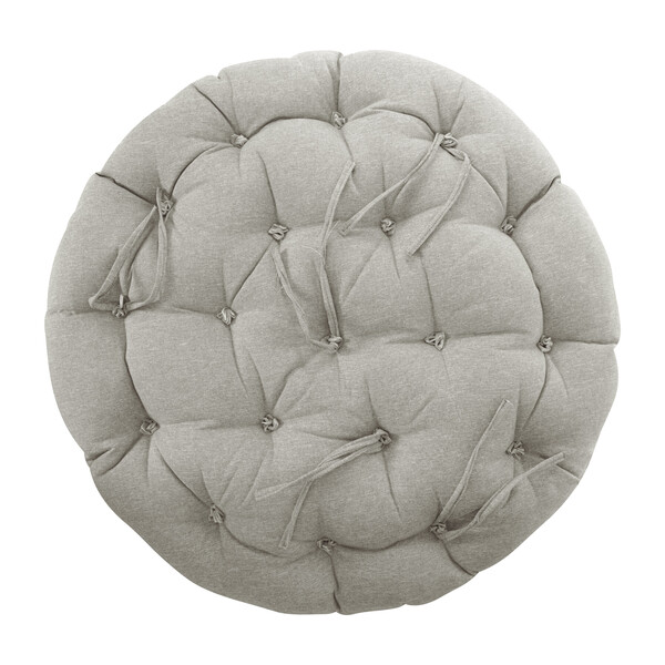 Кресло-качалка Папасан/Papasan (W 23/01 B) /с подушкой/ 115х78х104 см, медовый, подушка ткань, серо-бежевый фото № 11
