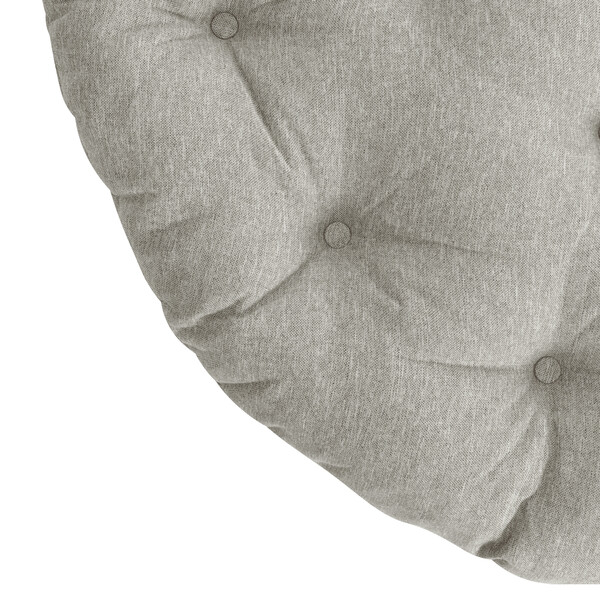 Кресло-качалка Папасан/Papasan (W 23/01 B) /с подушкой/ 115х78х104 см, медовый, подушка ткань, серо-бежевый фото № 12