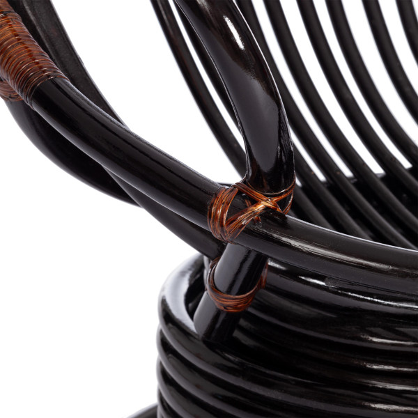 Кресло-качалка из ротанга «Флорес» (Flores 5005) + Подушка (Антик Браун) фото № 17