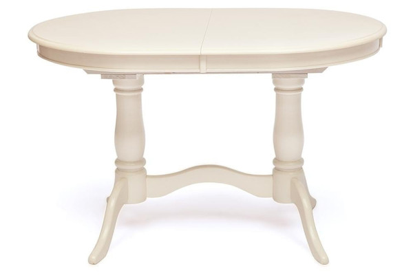 Стол обеденный белый раздвижной «Ева» (Eva) (Ivory white (слоновая кость) фото № 3