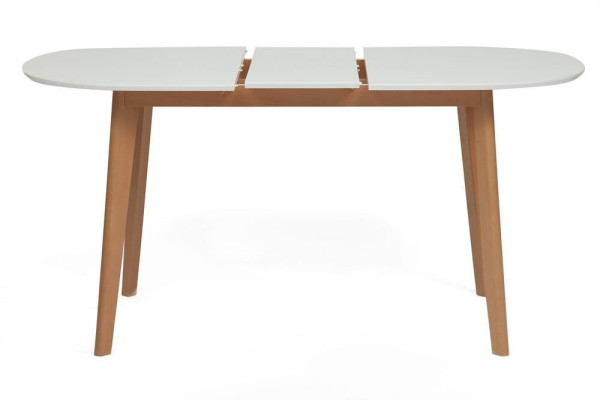 Стол обеденный раскладной «Боско» (Bosco Buk) (белый+натуральный) фото № 4