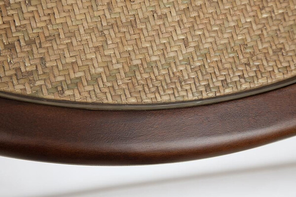 Стол Thonet/Тонет (мод.T9032-100) дерево береза/стекло, диаметр 100см, высота 76см, темный орех фото № 4