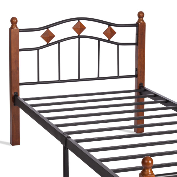 Кровать кованая AT 126 (металлический каркас) + металлическое основание (90см x 200см) фото № 7