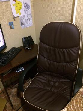 Кресло офисное TetChair «Поло» (Polo) (Искусств. коричневая кожа) фото покупателя №1